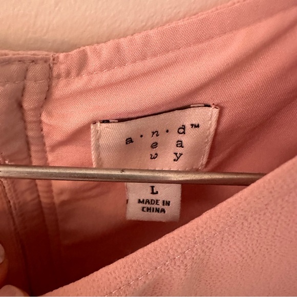 A New Day Dusty Rose Bell Sleeve Shift Dress Size Large - Picture 7 of 7